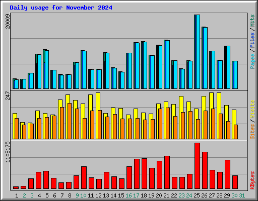Daily usage for November 2024