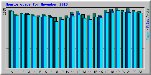 Hourly usage for November 2013