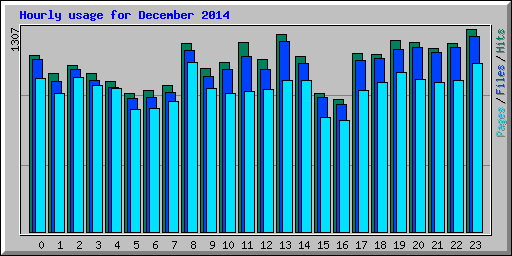 Hourly usage for December 2014