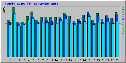 Hourly usage for September 2016