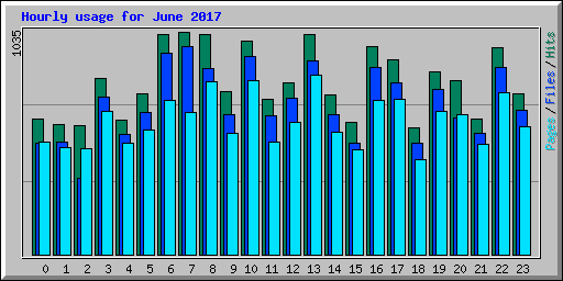 Hourly usage for June 2017