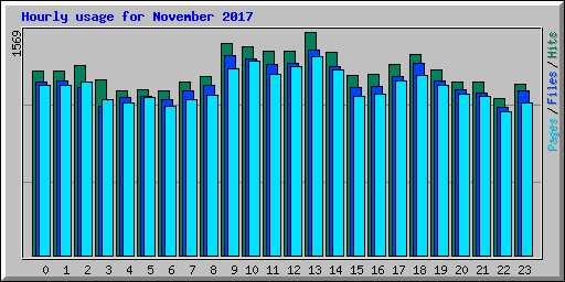 Hourly usage for November 2017