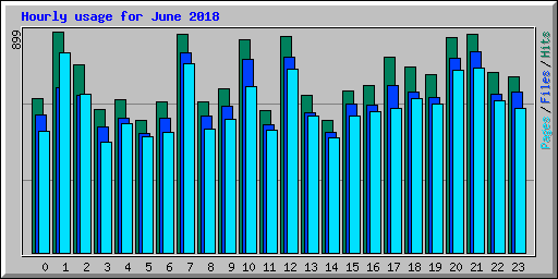 Hourly usage for June 2018