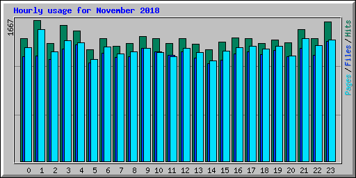 Hourly usage for November 2018