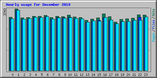 Hourly usage for December 2019