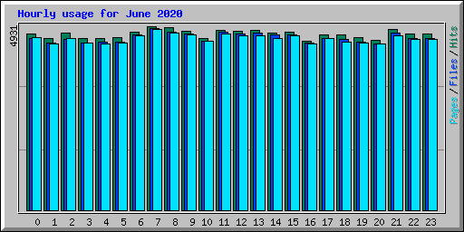 Hourly usage for June 2020