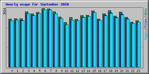 Hourly usage for September 2020