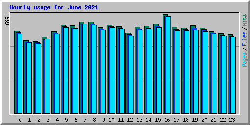 Hourly usage for June 2021