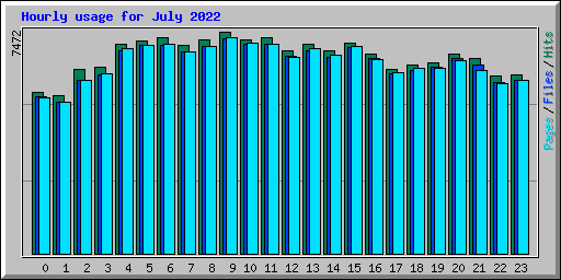 Hourly usage for July 2022