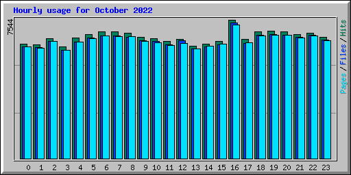 Hourly usage for October 2022