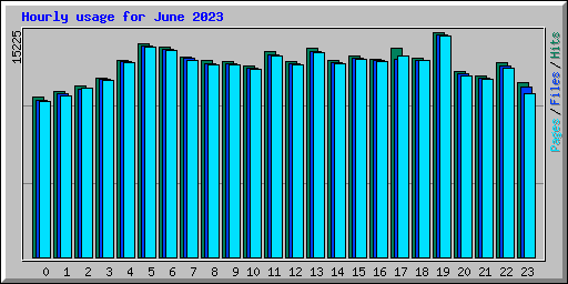 Hourly usage for June 2023