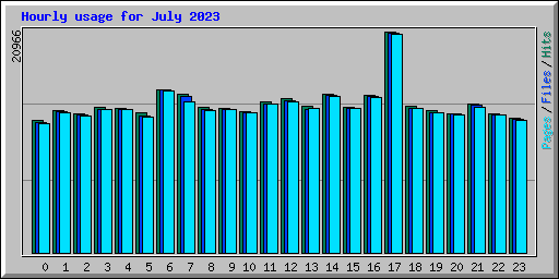 Hourly usage for July 2023