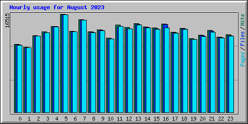 Hourly usage for August 2023