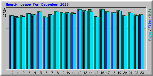 Hourly usage for December 2023