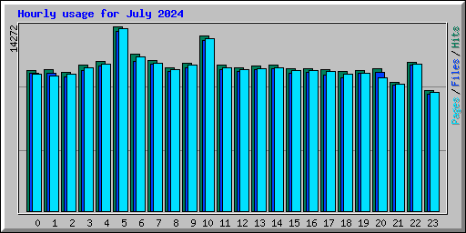 Hourly usage for July 2024