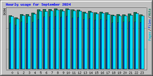 Hourly usage for September 2024