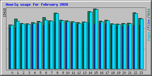 Hourly usage for February 2026