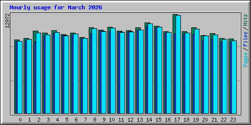 Hourly usage for March 2026