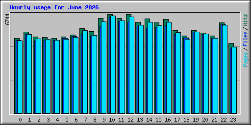 Hourly usage for June 2026