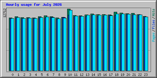 Hourly usage for July 2026
